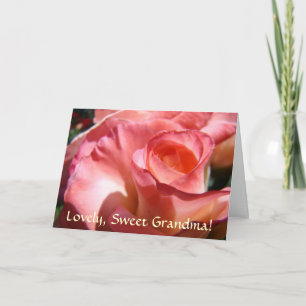 Cartão PINK ROSE GREETING CARDS Linda Vovó Placa