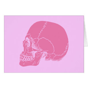 Cartão Pink Skull in Profile