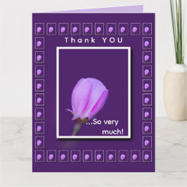 Cartão Pink Spring Blossom Flower Personalized Thank You