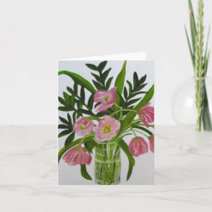 Cartão Pink Tulips note card