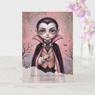 Cartão Pink Vampiro Halloween Fofo Gothic Pinkoween  