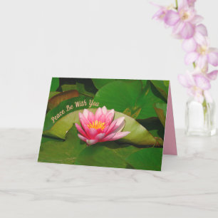 CARTÃO PINK WATERLILY / 'PAZ ESTAR COM VOCÊ"/SIMPATIA