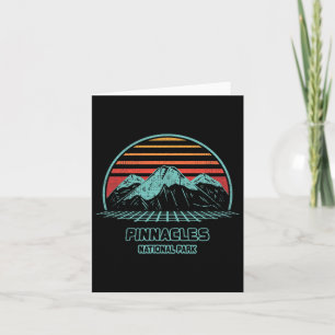 Cartão Pinnacle National Park Retro Hiking Vintage 80s