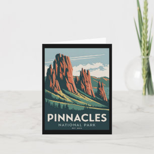 Cartão Pinnacle National Park Vintage Camping Men