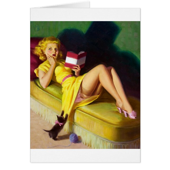 Cartão Pino de Kitten Curioso (Frente)