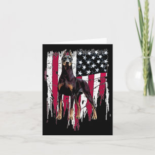 Cartão Pinscher American Flag Usa incrível