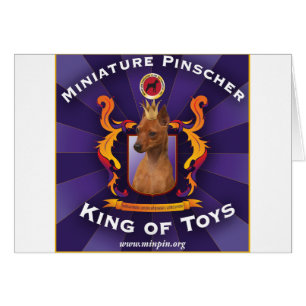Cartão Pinscher diminuto: Rei dos brinquedos