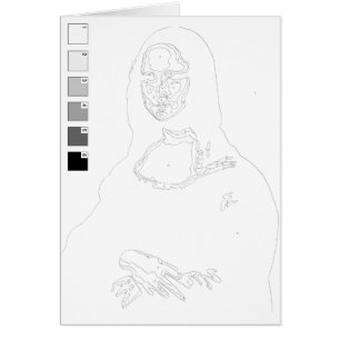 Cartão Pinta por Números: Mona Lisa