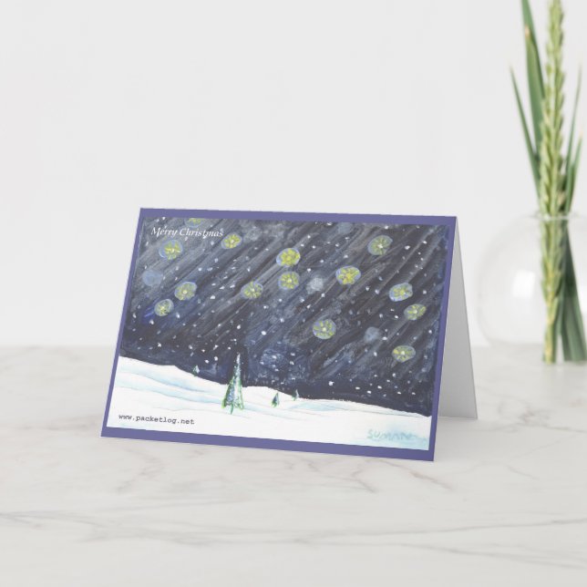 Cartão pintado à mão 03 do Natal (Frente)