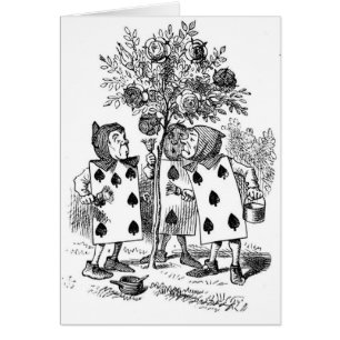 Cartão Pintando os rosas vermelhos