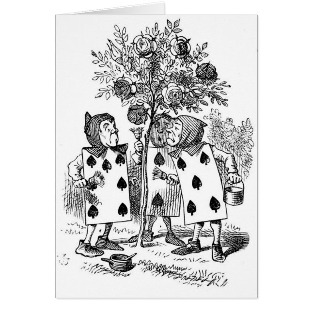 Cartão Pintando os rosas vermelhos (Frente)