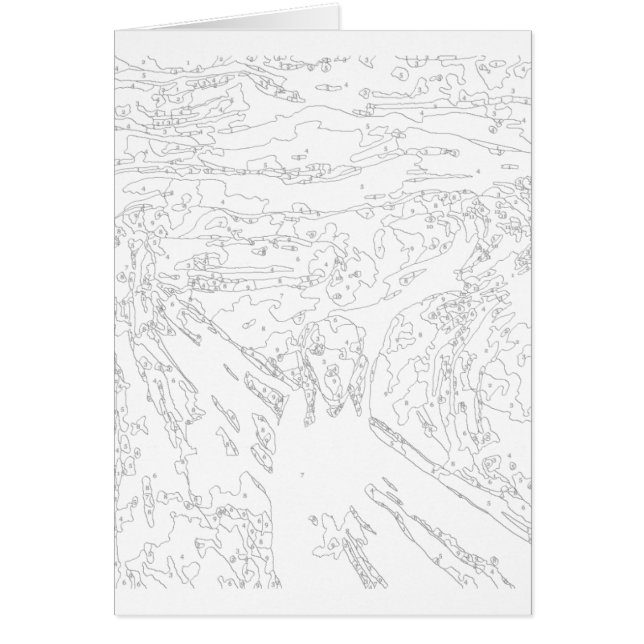 Cartão Pintar por Números: O Gritar (Frente)