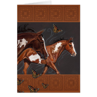 Cartão Pinte cavalos com opinião ilimitada