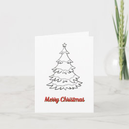 Cartão Pinte seu próprio cartão, Feliz Natal