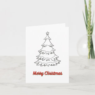 Cartão Pinte seu próprio cartão, Feliz Natal