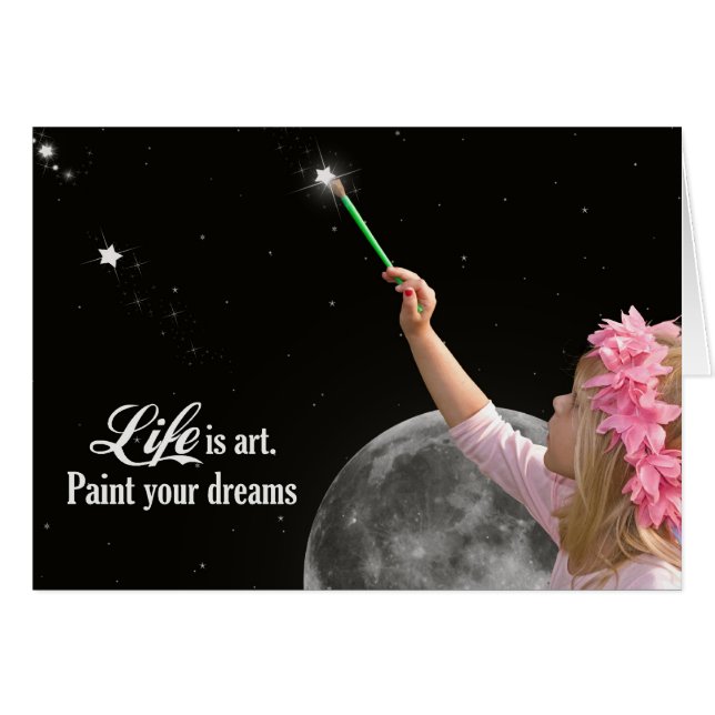 Cartão Pinte seus sonhos (Frente Horizontal)