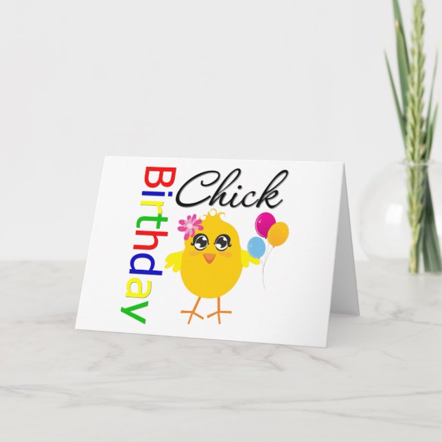 Cartão Pintinho de aniversário (Frente)