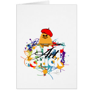 Cartão Pintinho de arte