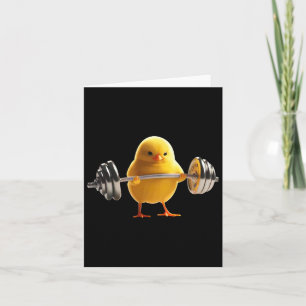 Cartão Pintinho de levantamento de peso Gym Bodybuilding 