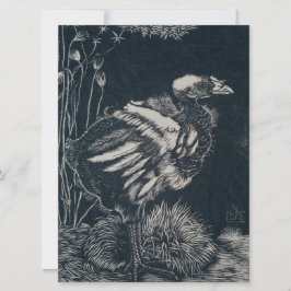 Cartão Pintinho de pássaro emergindo de seu ninho (por Ja