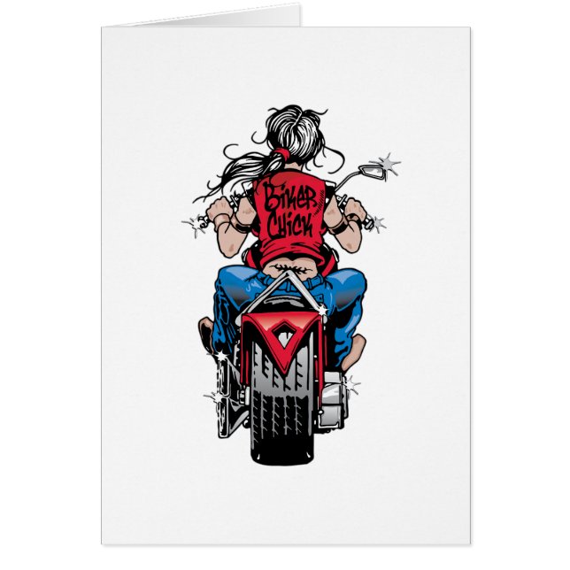 Cartão Pintinho do motociclista (Frente)