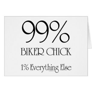 Cartão Pintinho do motociclista de 99%
