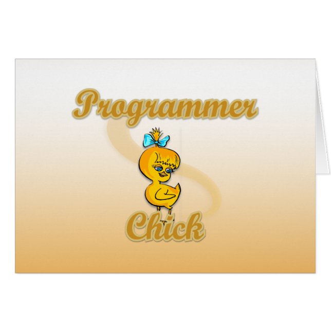 Cartão Pintinho do programador (Frente Horizontal)