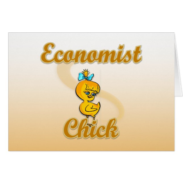 Cartão Pintinho economista (Frente Horizontal)