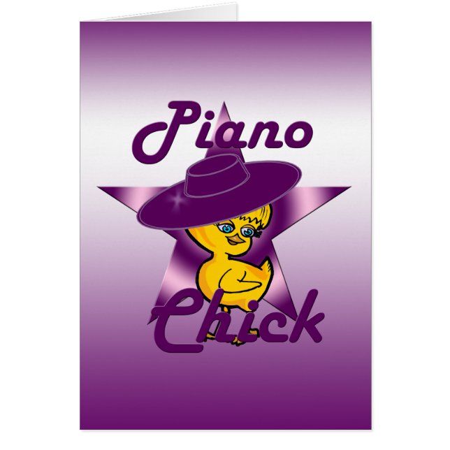 Cartão Pintinho para piano nº 9 (Frente)