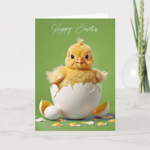 Cartão Pintinho Primavera páscoa
