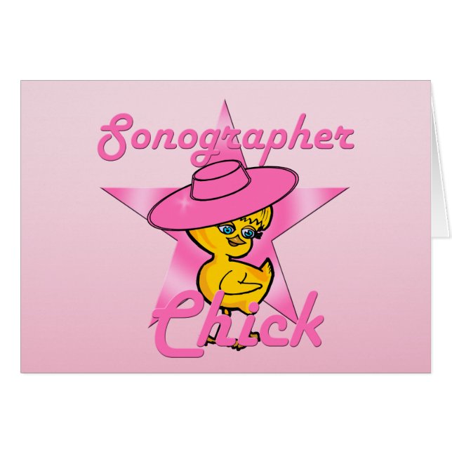 Cartão Pintinho Sonógrafo nº 8 (Frente Horizontal)