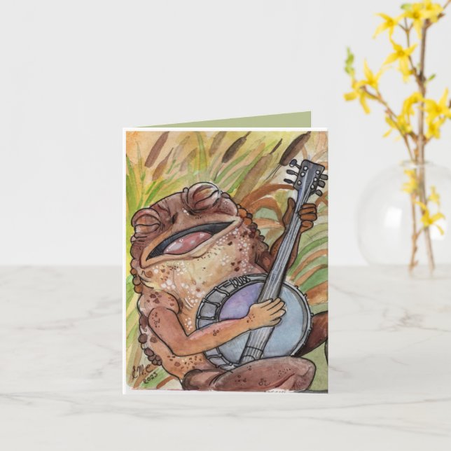 Cartão Pintor de algodão em forma de água com banjo (Flor Amarela)