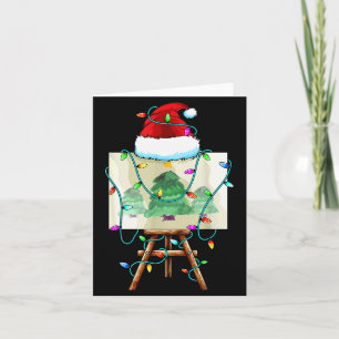 Cartão Pintor de Natal Design _ Santa Xmas Pintor Artista