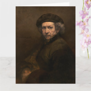 Cartão Pintor Holandês Rembrandt Artista Mestre da Idade