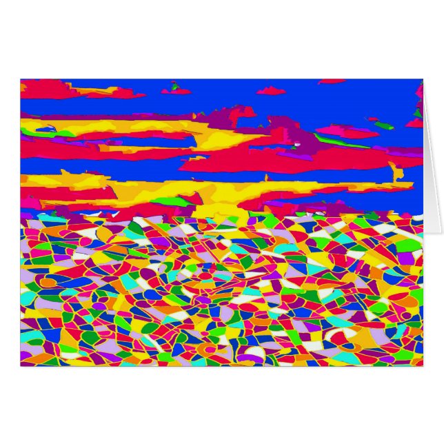 Cartão Pintura a óleo Abstrata Transcendência (Frente Horizontal)