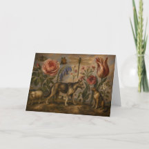 Pintura a Óleo Botânica e Vida Selvagem da Florest