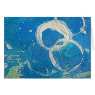 Cartão Pintura abstrata dos meios mistos