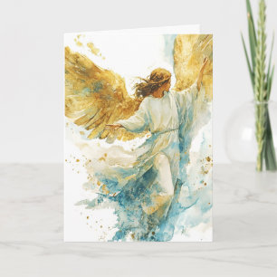 Cartão Pintura Artística Celestial Anjo da Guarda