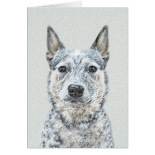 Cartão Pintura Australiana de Cães de Gado - Arte Origin