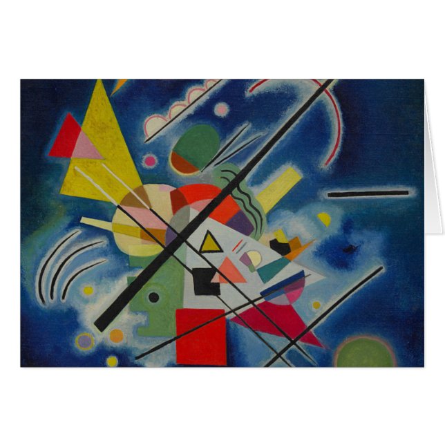 Cartão Pintura azul de Kandinsky (Frente Horizontal)