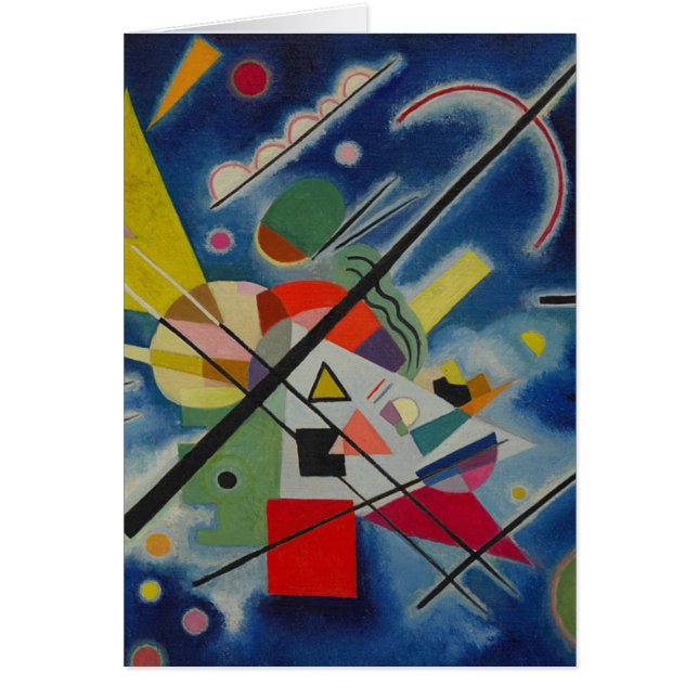 Cartão Pintura azul de Kandinsky (Frente)