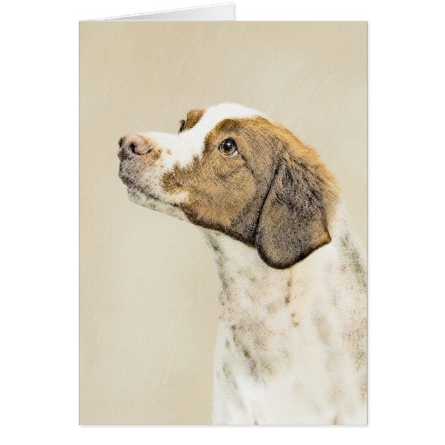 Cartão Pintura Brittany - Arte Cachorra Original (Frente)