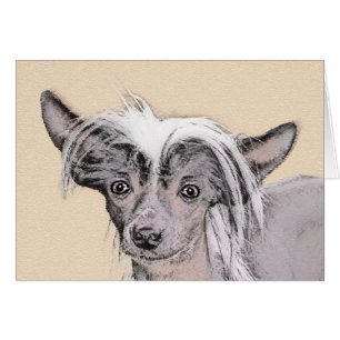 Cartão Pintura Chinesa Sem Cabelo Penteada Original Dog A