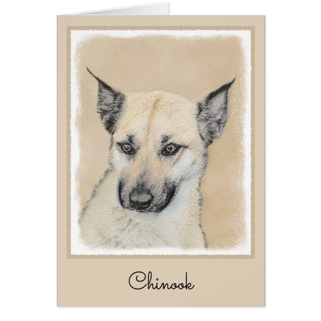 Cartão Pintura Chinook (Orelhas Apontadas) - Arte Canina  (Frente)