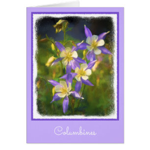 Cartão Pintura Columbina Azul do Colorado - Arte Original