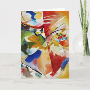 Cartão Pintura com Centro Verde por Wassily Kandinsky