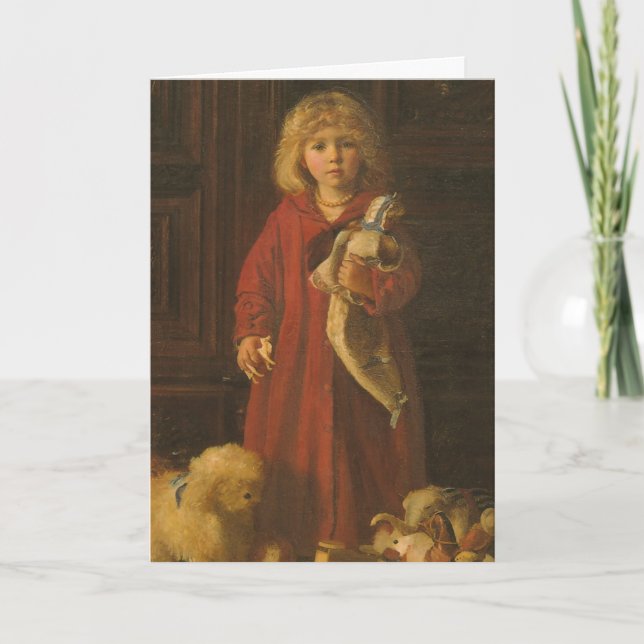 Cartão Pintura da manhã de Natal de 1885, de Mansel Lewis (Frente)