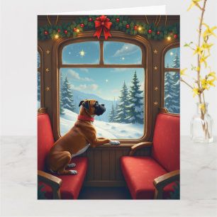 Cartão Pintura da Viagem de Trem na Véspera de Natal do B