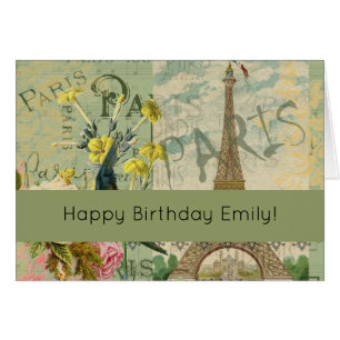 Cartão Pintura de Arte Antiquada por Viagem da França de