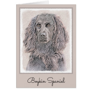 Cartão Pintura de Boykin Spaniel - Arte de Cachorro Origi